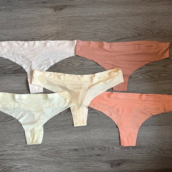 Danskin Other - NEW Danskin 5 Pack No-Show Thongs - White / Maroon / Pink / Coral / Yellow